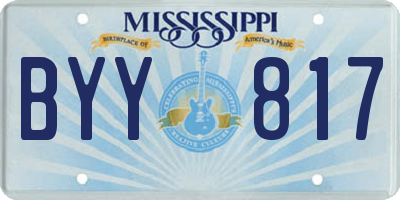 MS license plate BYY817