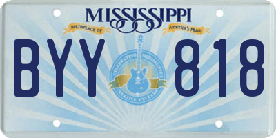 MS license plate BYY818