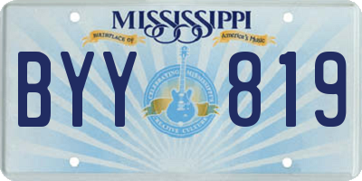MS license plate BYY819