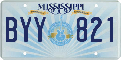 MS license plate BYY821