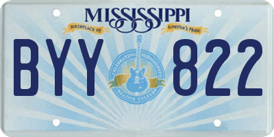 MS license plate BYY822