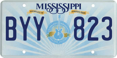 MS license plate BYY823