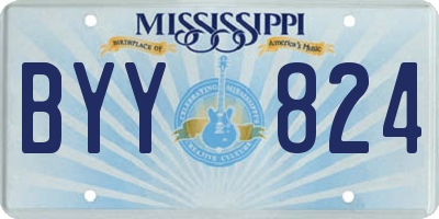 MS license plate BYY824