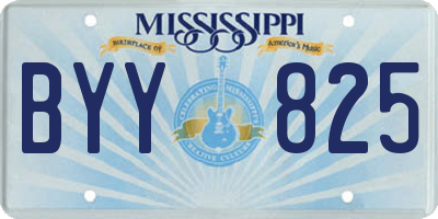 MS license plate BYY825