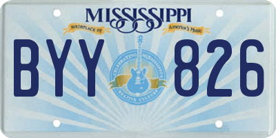 MS license plate BYY826