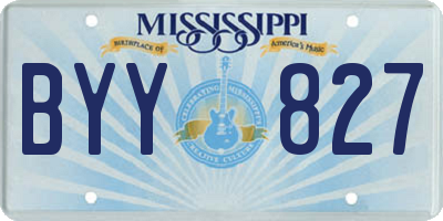 MS license plate BYY827