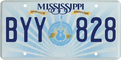 MS license plate BYY828