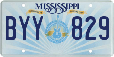 MS license plate BYY829