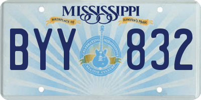MS license plate BYY832