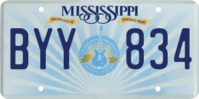 MS license plate BYY834