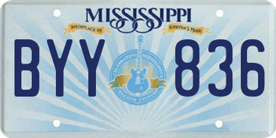 MS license plate BYY836
