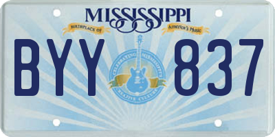 MS license plate BYY837