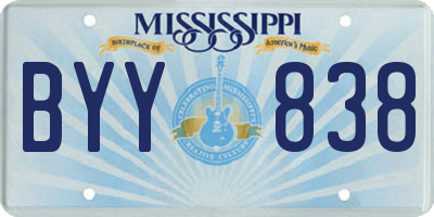 MS license plate BYY838