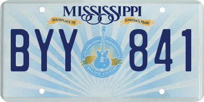 MS license plate BYY841