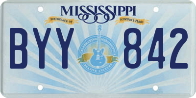 MS license plate BYY842