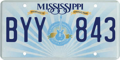 MS license plate BYY843