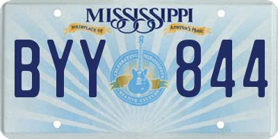 MS license plate BYY844