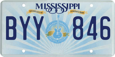 MS license plate BYY846