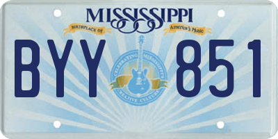 MS license plate BYY851