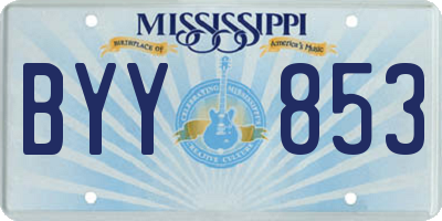 MS license plate BYY853
