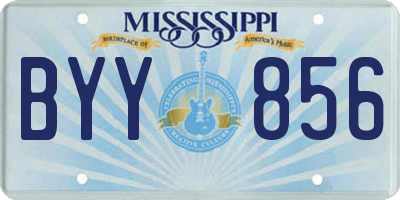 MS license plate BYY856