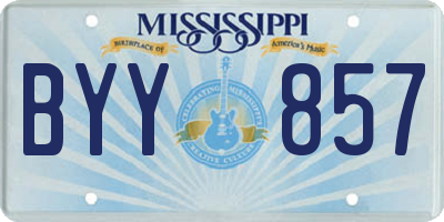 MS license plate BYY857