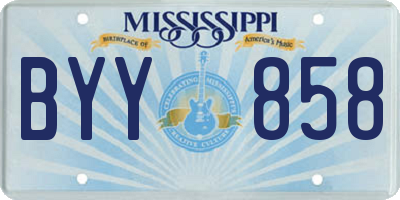 MS license plate BYY858