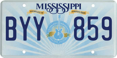 MS license plate BYY859