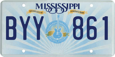 MS license plate BYY861