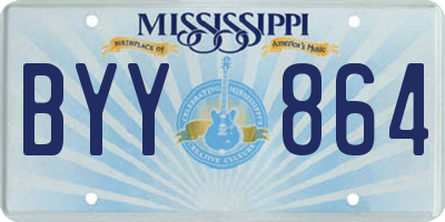 MS license plate BYY864