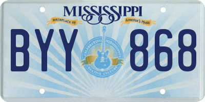 MS license plate BYY868
