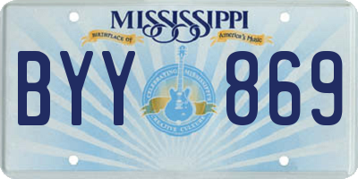 MS license plate BYY869