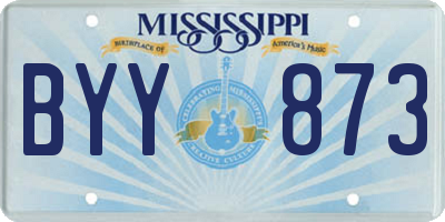 MS license plate BYY873