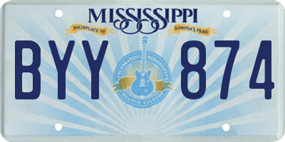 MS license plate BYY874