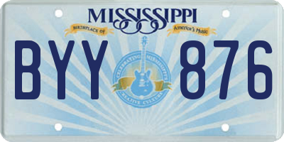 MS license plate BYY876
