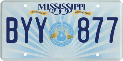 MS license plate BYY877