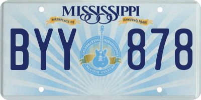MS license plate BYY878