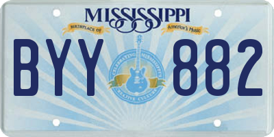 MS license plate BYY882