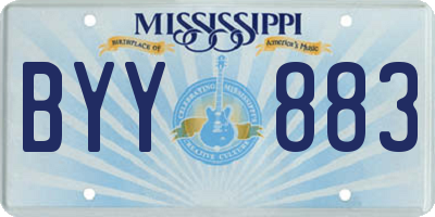 MS license plate BYY883