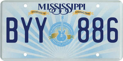 MS license plate BYY886