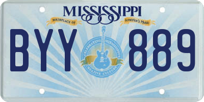MS license plate BYY889