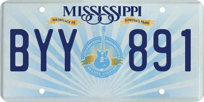 MS license plate BYY891