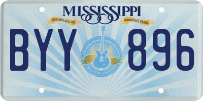 MS license plate BYY896