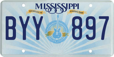 MS license plate BYY897