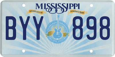 MS license plate BYY898