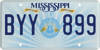 MS license plate BYY899
