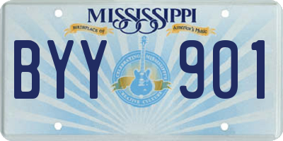 MS license plate BYY901