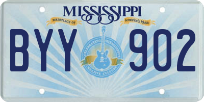 MS license plate BYY902