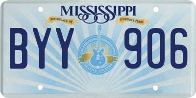 MS license plate BYY906