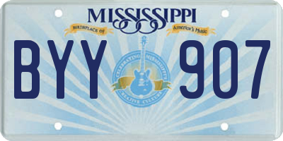 MS license plate BYY907